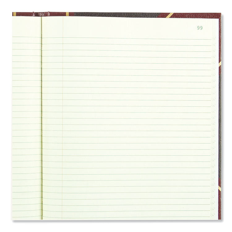 Texthide Eye-Ease Record Book, Black/burgundy/gold Cover, 10.38 X 8.38 Sheets, 150 Sheets/book