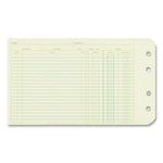 Four-Ring Binder Refill Sheets, 5 X 8.5, Green, 100/pack