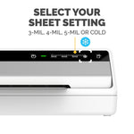 Fellowes Saturn 95 Thermal & Cold Laminator with 10-Sheet Starter Kit, 9.5" Width, White (5735801)