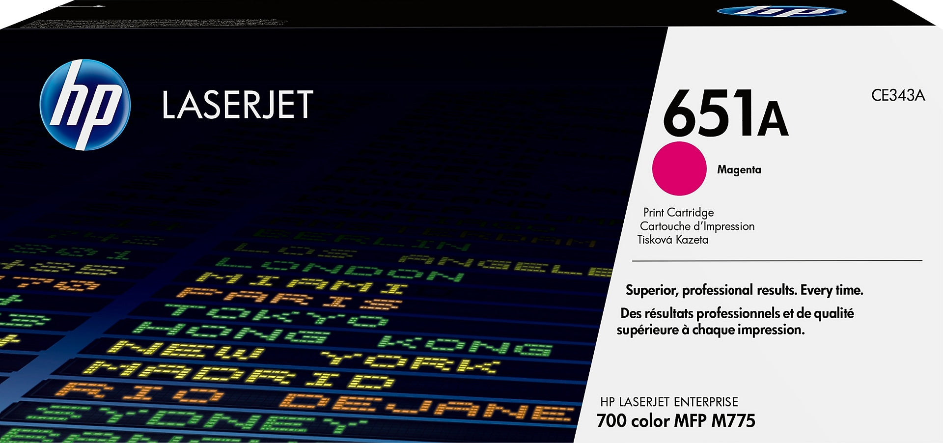 HP 651A Magenta Standard Yield Toner Cartridge, Prints Up to 16,000 Pages (CE343A)