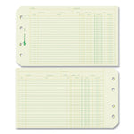 Four-Ring Binder Refill Sheets, 5 X 8.5, Green, 100/pack