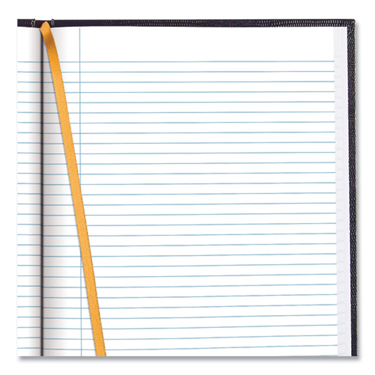 Executive Notebook with Ribbon Bookmark, 1-Subject, Medium/College Rule, Blue Cover, (75) 11 x 8.5 Sheets