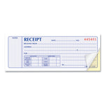 Receipt Book, Two-Part Carbonless, 7 x 2.75, 4 Forms/Sheet, 100 Forms Total