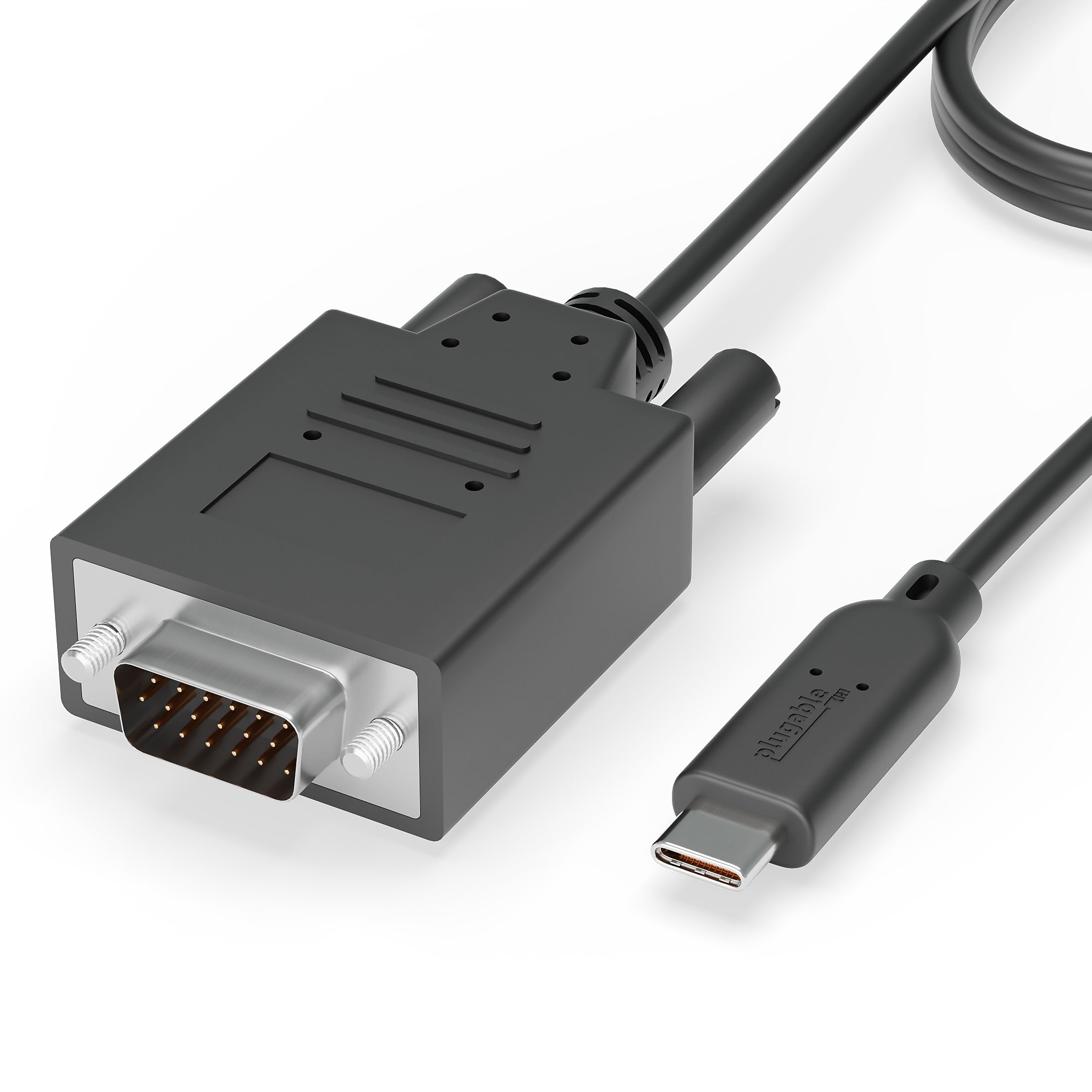 Plugable 6' VGA to USB-C Video Cable, Male to Male, Black (USBC-VGA-CABLE)
