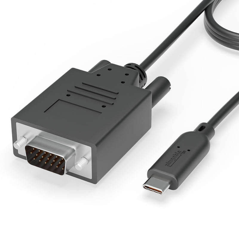 Plugable 6' VGA to USB-C Video Cable, Male to Male, Black (USBC-VGA-CABLE)