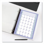Academic 13-Month Binder-Insertable Desk Pad Calendar, 11 x 8.5, White/Blue/Green Sheets, 13-Month: July 2025 to July 2026