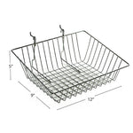 Azar Displays Sloped Chrome Wire Basket, 2/Pack (300624)