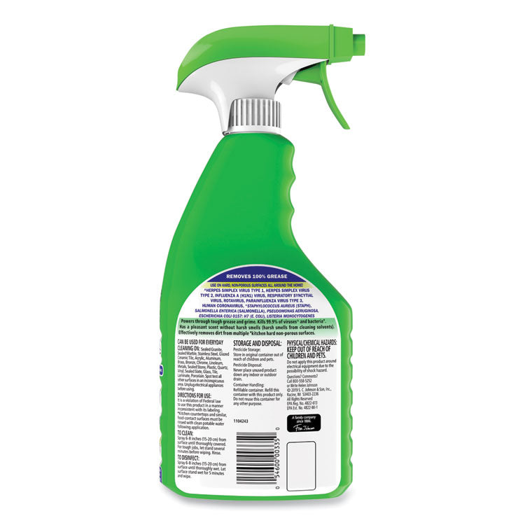 Disinfectant Multi-Purpose Cleaner Lemon Scent, 32 Oz Spray Bottle, 8/carton