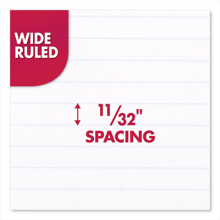 Spiral Notebook, 1-Subject, Wide/Legal Rule, Randomly Assorted Cover Color, (70) 10.5 x 7.5 Sheets