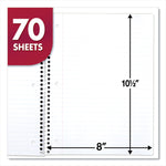 Spiral Notebook, 1-Subject, Wide/Legal Rule, Randomly Assorted Cover Color, (70) 10.5 x 7.5 Sheets