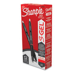 S-Gel High-Performance Gel Pen, Retractable, Fine 0.5 Mm, Red Ink, Black Barrel, Dozen
