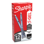 S-Gel Fashion Barrel Gel Pen, Retractable, Medium 0.7 Mm, Black Ink, Frost Blue Barrel, Dozen