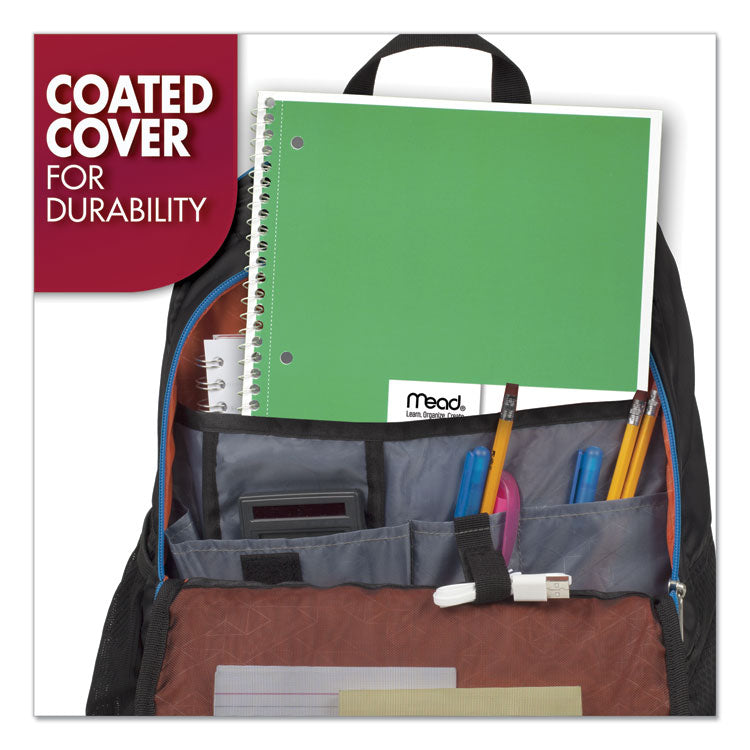 Spiral Notebook, 1-Subject, Wide/Legal Rule, Randomly Assorted Cover Color, (70) 10.5 x 7.5 Sheets