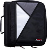Case It Universal 2" 3-Ring Zipper Binders, Black (LT-007-BLACK)