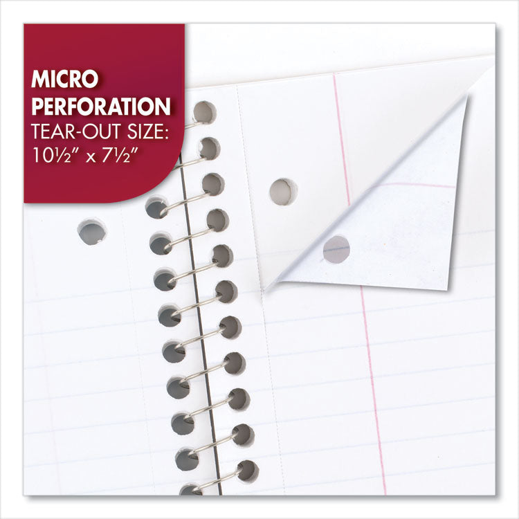 Spiral Notebook, 1-Subject, Wide/Legal Rule, Randomly Assorted Cover Color, (70) 10.5 x 7.5 Sheets