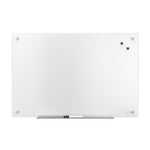 TRU RED™ Magnetic Tempered Glass Dry Erase Board, White, 3' x 2' (TR61195)
