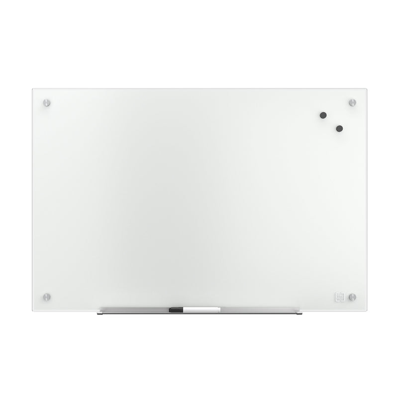 TRU RED™ Magnetic Tempered Glass Dry Erase Board, White, 3' x 2' (TR61195)