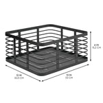 mDesign Steel Organizer, Matte Black (25932)