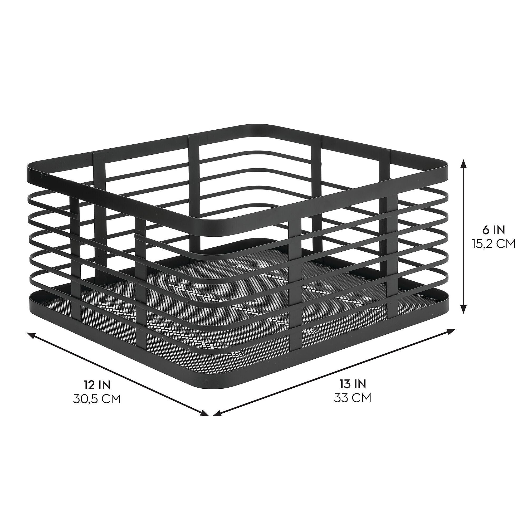 mDesign Steel Organizer, Matte Black (25932)