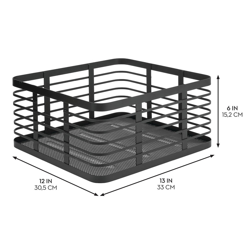 mDesign Steel Organizer, Matte Black (25932)