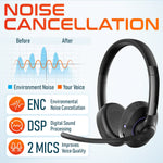 Delton 60X Stereo Noise Canceling Bluetooth Computer Headset - Compatible with MS Teams, Black (DBTHEAD60XBTDL)