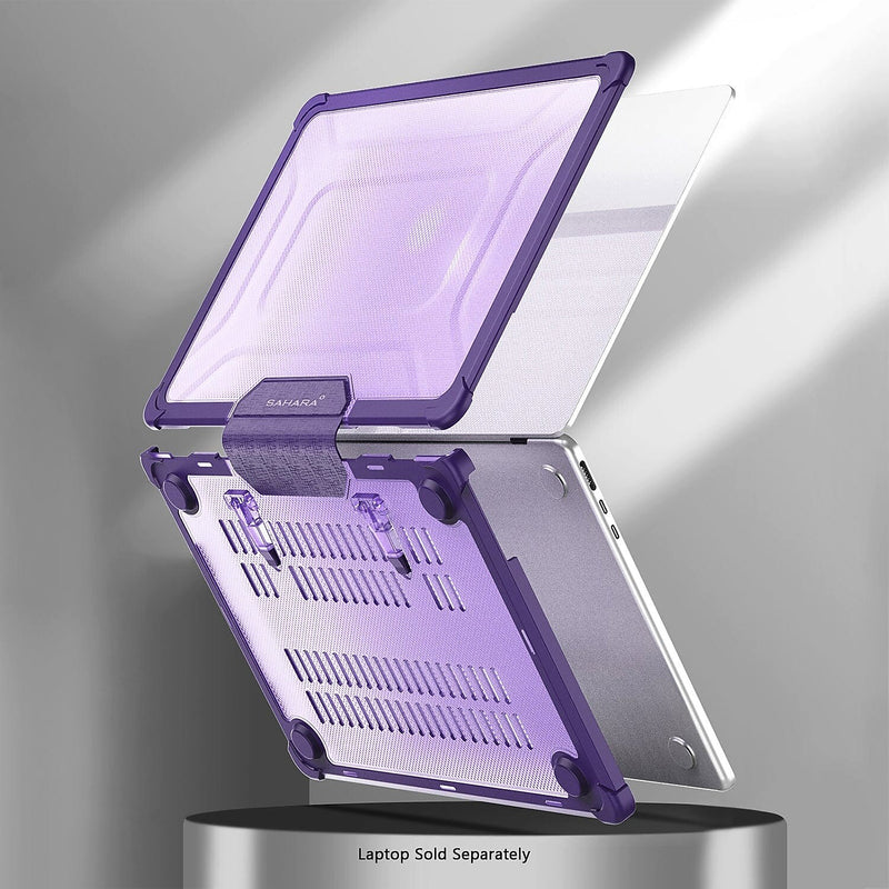 SaharaCase Heavy-Duty Raider Series 13.6" Laptop Case with Stand, Shock Absorbing, Purple Oasis (LT00055)