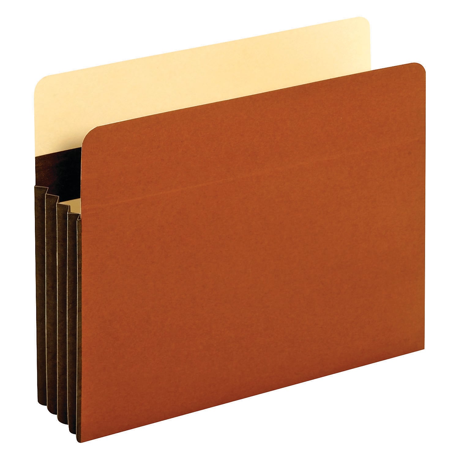 Pendaflex Heavy Duty Reinforced File Pockets, 3.5" Expansion, Letter Size, Redrope, Brown, 10/Box (C1524EHD-10)