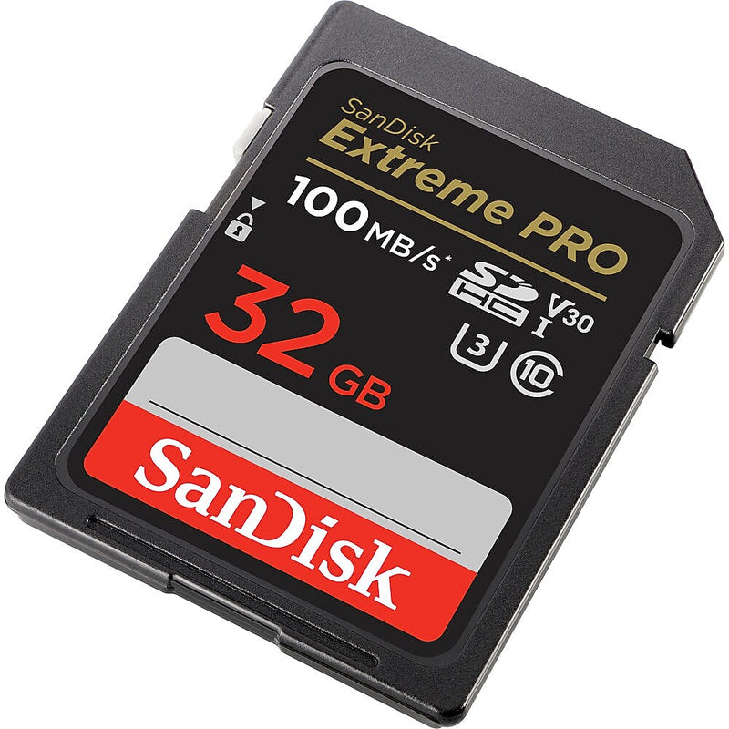 SanDisk Extreme PRO 32GB SDHC Memory Card, Class 10, UHS-I, V30 (SDSDXXO-032G-ANCIN)