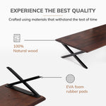 Anji Mountain Acacia Wood & Metal Monitor Stand, Up to 32" Monitor, Walnut (MS-WAL-04BLK)