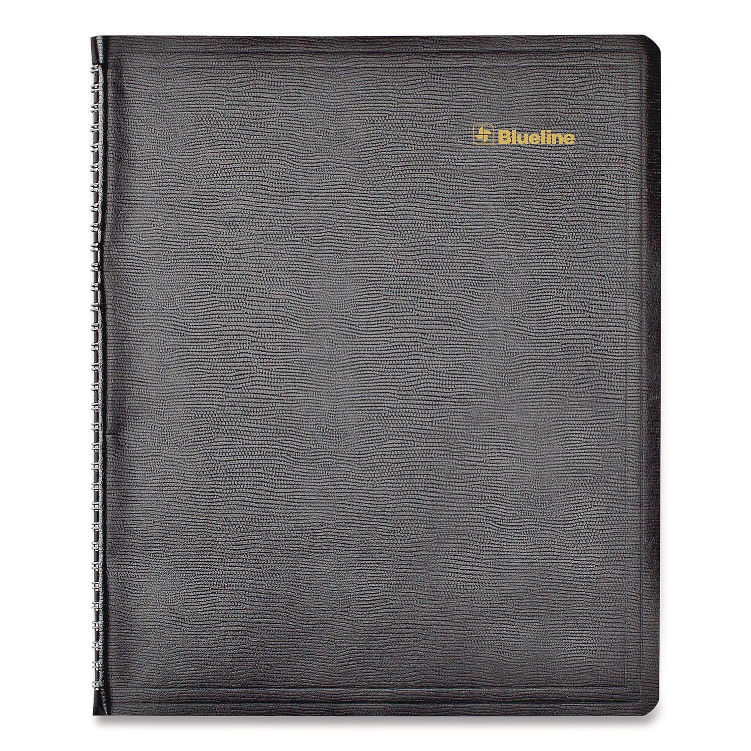 2026 Blueline Plan and Link 9.06" x 11" Weekly Planner, Faux Leather Cover, Black (REDC595081T)
