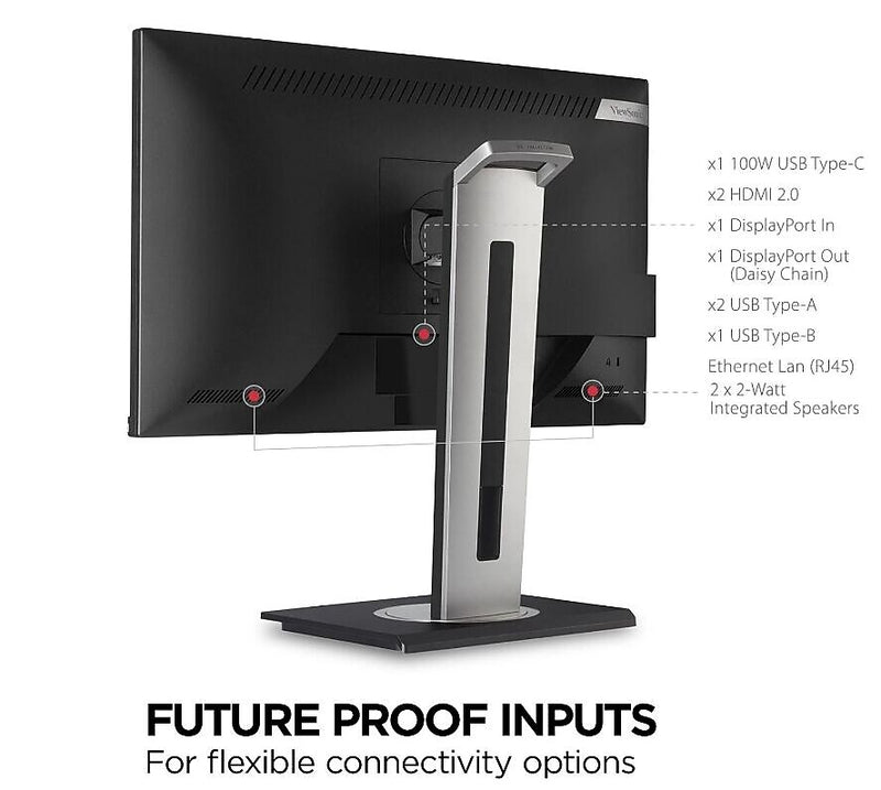 ViewSonic Ergonomic 27" 60Hz LCD Monitor, Black (VG2756A-2K)