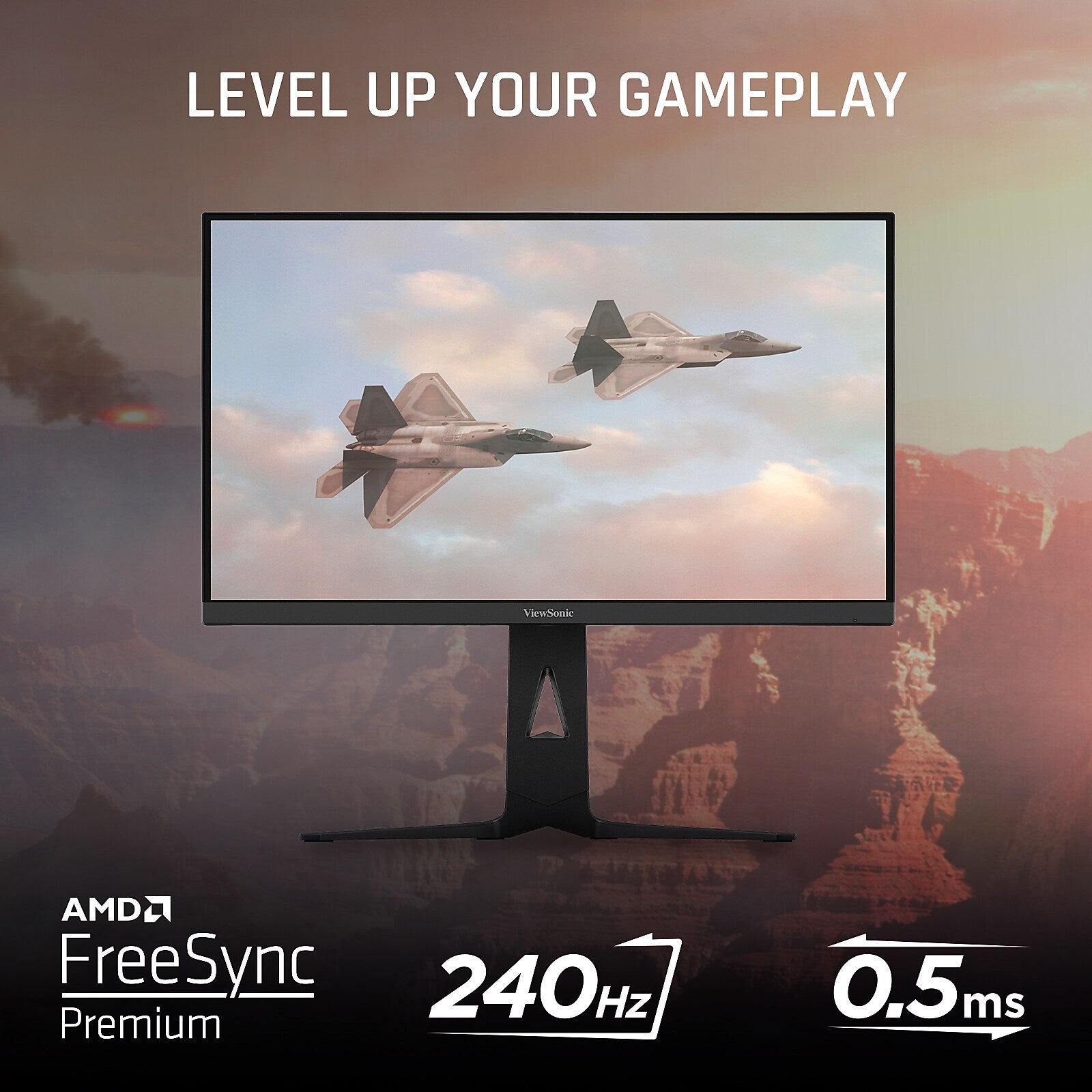 ViewSonic 27'' 240Hz LED Gaming Monitor, Black (XG2736-2K)