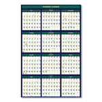 2025-2026 House of Doolittle Four Seasons 24" x 37" Academic & Calendar Yearly Wall Calendar, Reversible, Four Seasons (HOD390)