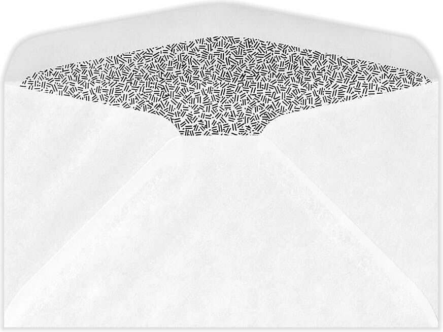 JAM Paper Security Tinted #6 3/4 Booklet Envelope 3 5/8" x 6 1/2", White, 50/Pack (61532-50)