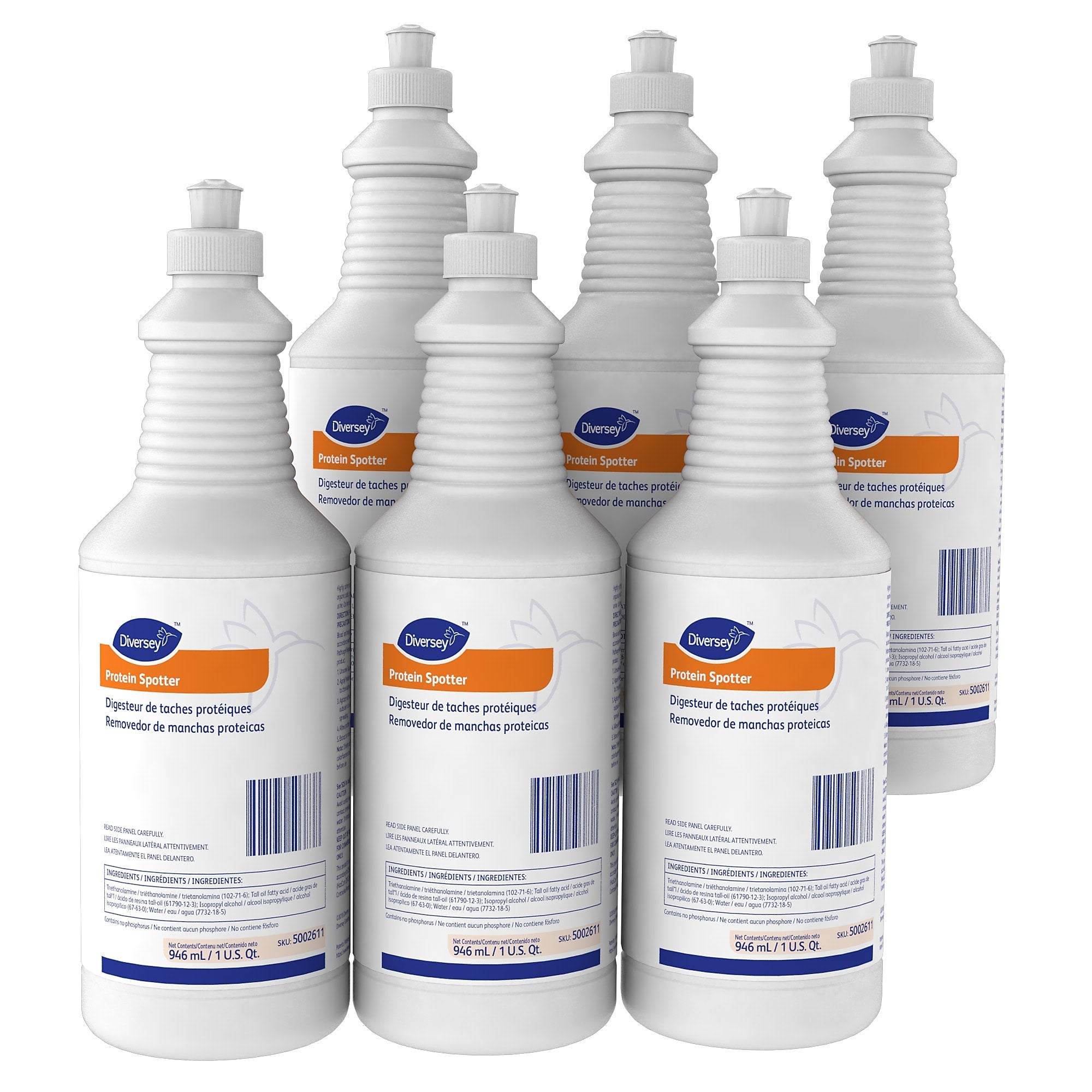 Diversey Protein Spotter Carpet Spot & Stain Remover Liquid, 32 Oz. 6/Carton (5002611)