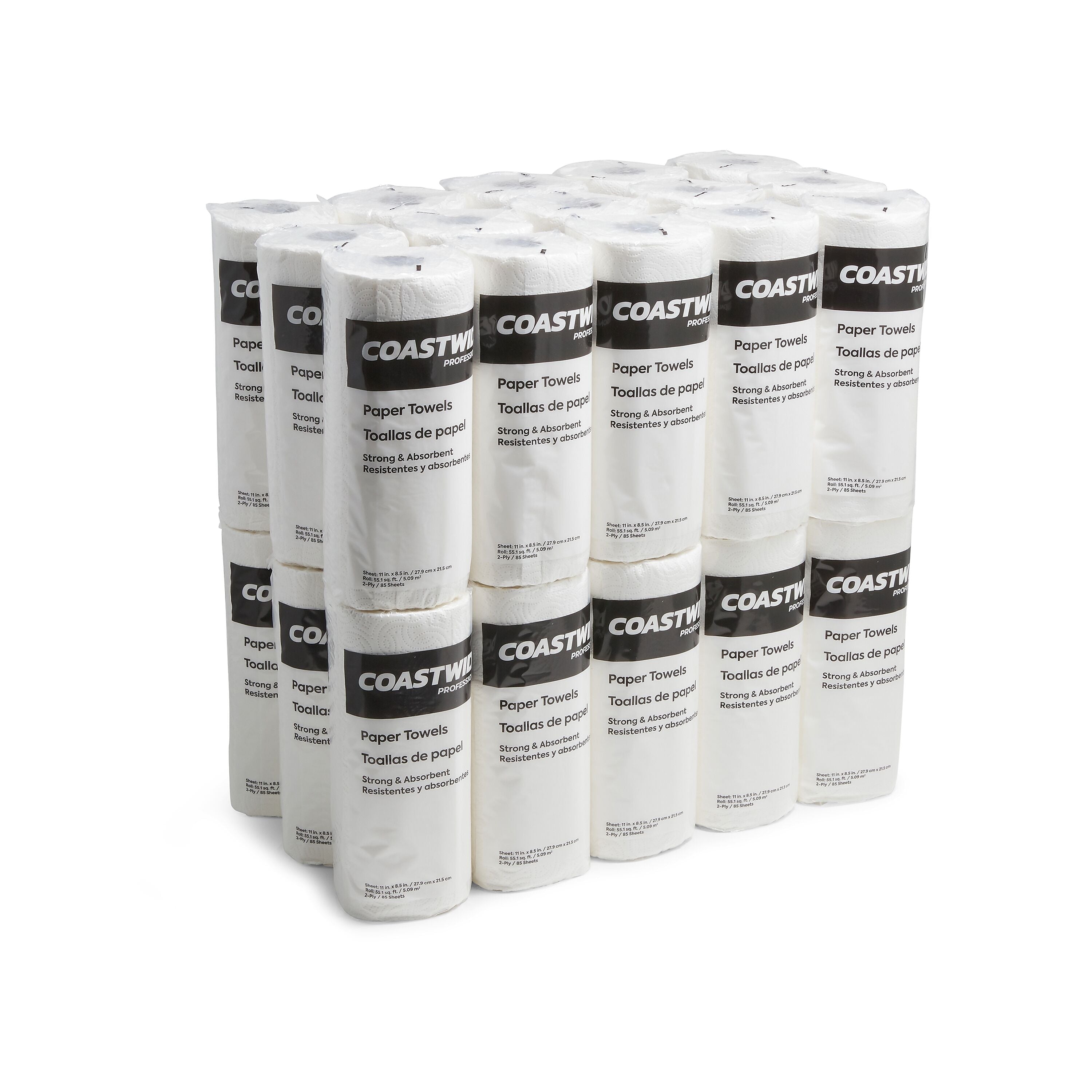 Coastwide Professional™ Paper Towels, 2-ply, 85 Sheets/Roll, 30 Rolls/Pack (CW21810CT)