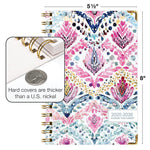 2025-2026 Global Printed Products Boho Ikat 5.5" x 8" Weekly & Monthly Planner, Paper Cover, Multicolored (NAD26-58-83)