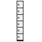 AdirOffice 72" 6-Tier Black and White Storage Locker (ADI629-206-B-W)