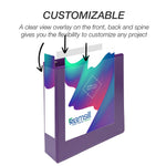 Samsill Durable 2" View Binders, D-Ring, Made in USA, Assorted Fashion Colors, 4/Pack (MP46469)