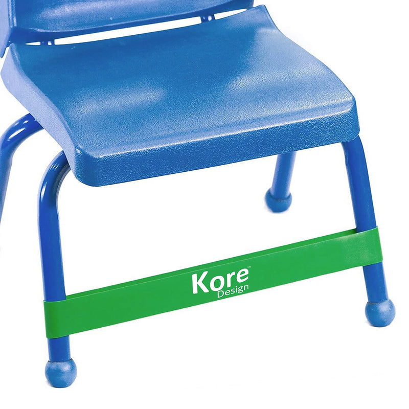 Kore Design Chair Fidget Latex Kick Bands, Green, 10/Pack (KD-KB1002)