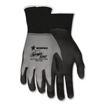Ninja Nitrile Coating Nylon/Spandex Gloves, Small, Black/Gray, 12 Pairs