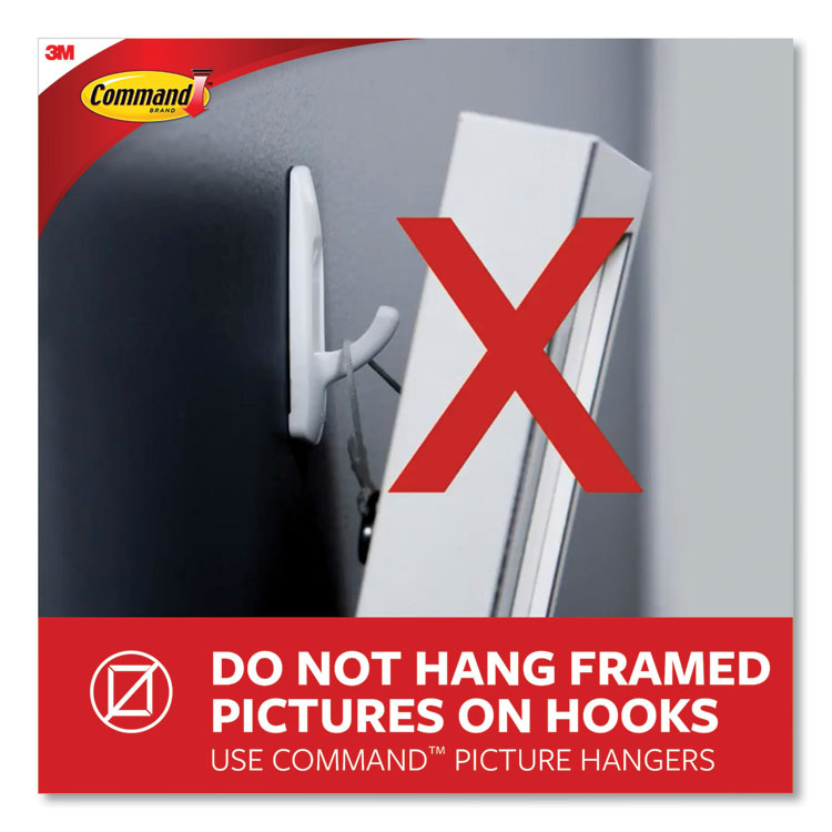 all weather hooks and strips, small, plastic, clear, 0.5 lb capacity, 30 clips and 32 strips/pack