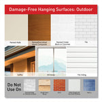 all weather hooks and strips, small, plastic, clear, 0.5 lb capacity, 30 clips and 32 strips/pack
