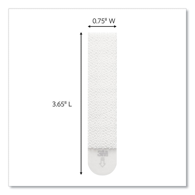 Picture Hanging Strips, Removable, Holds Up to 4 lbs per Pair, Large, 0.63 x 3.63, White, 20 Pairs/Pack