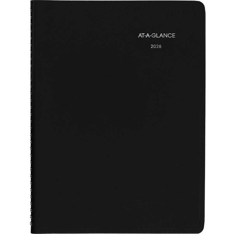 2026 AT-A-GLANCE DayMinder 8" x 11" Weekly Appointment Book, Faux Leather Cover, Black (G520-00-26)