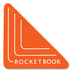 Beacons Smart Stickers for Whiteboards, Reusable Triangles, 2.5" x 2.5", Fluorescent Orange, 4 Pieces