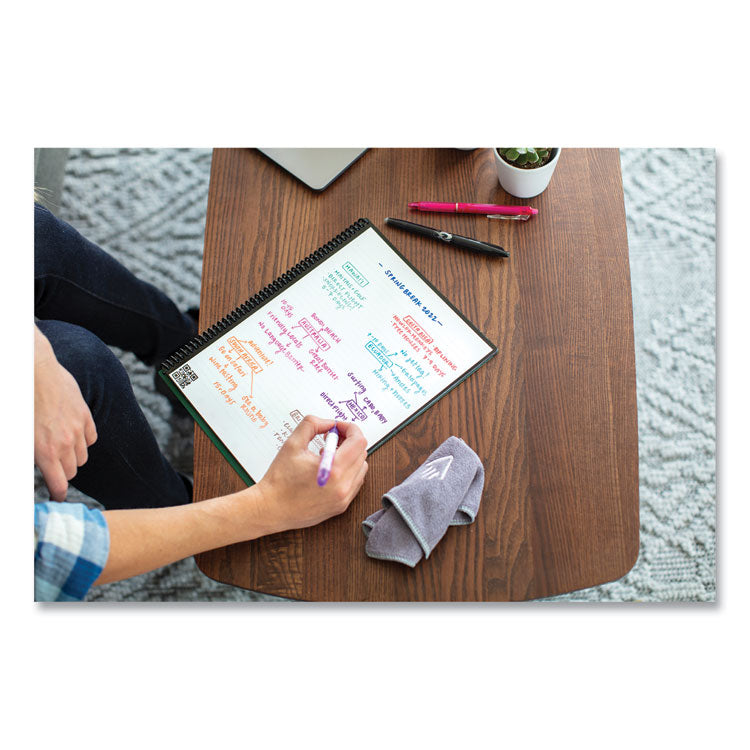 Fusion Smart Notebook, Seven Assorted Page Formats, Black Cover, (21) 11 x 8.5 Sheets