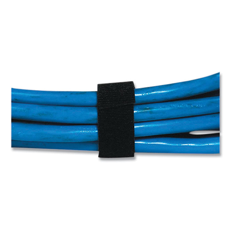 One-Wrap Ties And Straps, 0.5" X 12 Ft, Black