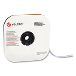 Sticky-Back Fasteners, Loop Side, 0.63" x 75 ft, White
