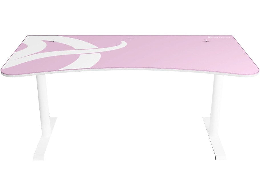 Arozzi Arena 63"W Gaming Desk, White/Pink (ARENA-NA-WHITE-PINK)